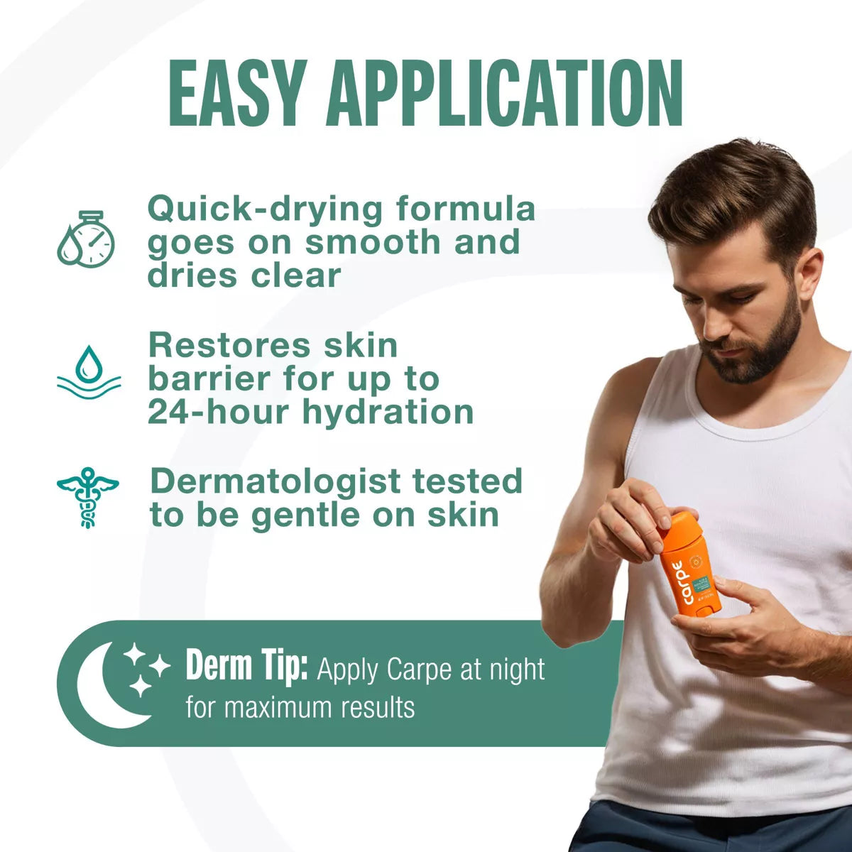 Carpe Men'S 100HR Clinically Tested Sweat & Odor Control Underarm Antiperspirant Deodorant - 1.76Oz