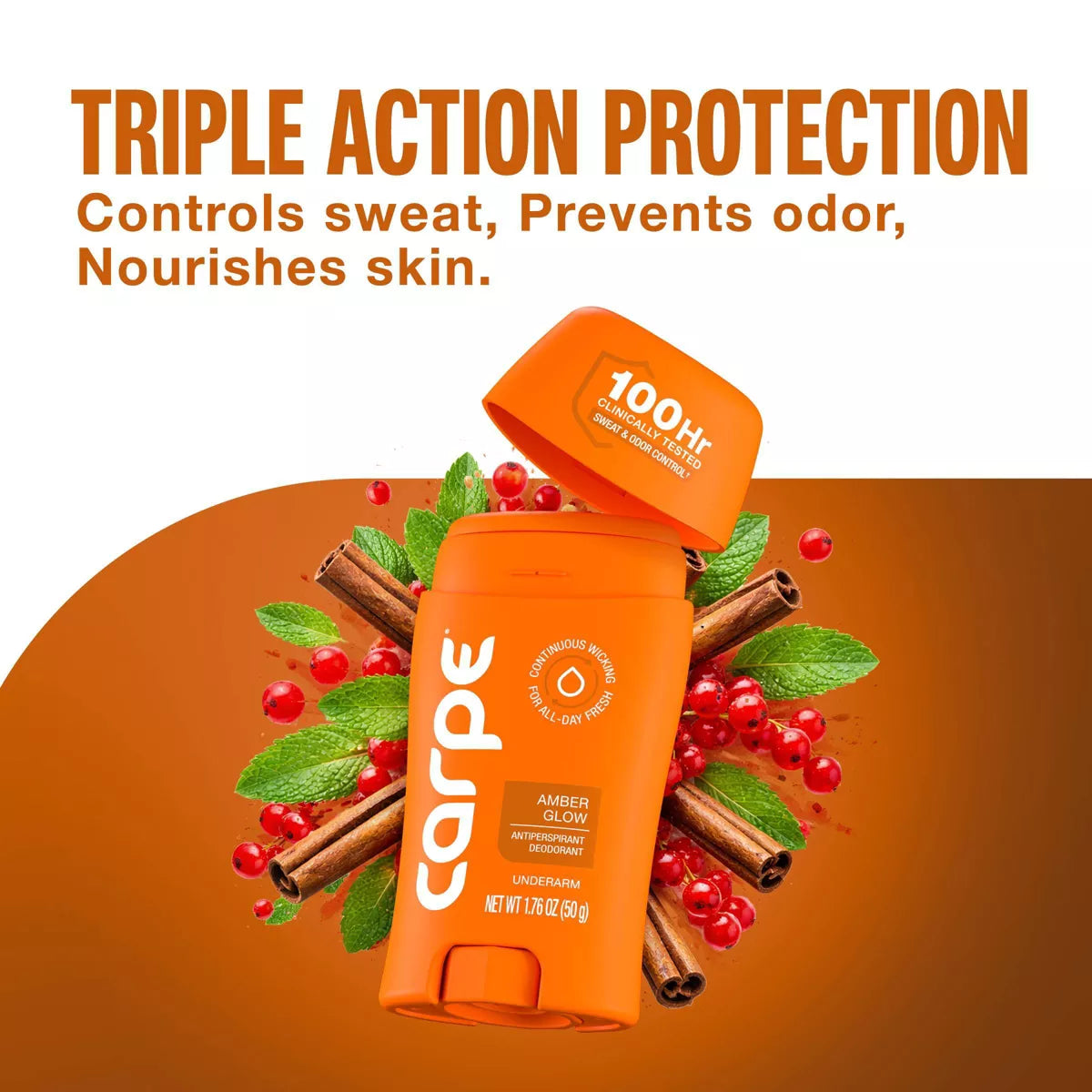 Carpe Women'S 100HR Clinically Tested Sweat & Odor Control Underarm Antiperspirant Deodorant - 1.76Oz