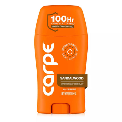 Carpe Men'S 100HR Clinically Tested Sweat & Odor Control Underarm Antiperspirant Deodorant - 1.76Oz