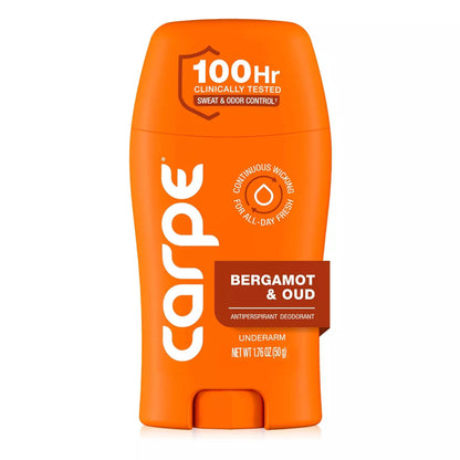 Carpe Men'S 100HR Clinically Tested Sweat & Odor Control Underarm Antiperspirant Deodorant - 1.76Oz